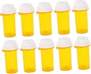 PEPLAYTAL 10pcs Empty Pill Bottle Containers Reusable Travel Storage for Medications Lightweight Organizers for Solid Powder Versatile for Daily Use and Travel