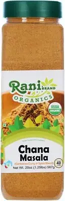 Rani Organic Chana Masala (Garbanzo Curry 9-Spice Blend) 20oz (1.25lbs) 567g
