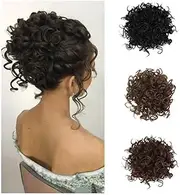Hairpiece Messy Hair Bun Hair Pieces Curly Wavy Elastic Drawstring Hair Buns Synthetic Ponytail Hairpiece Daily Use(4-33)