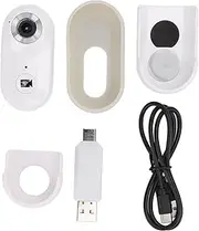 Cat Collar Camera Pet Action Camera 90 Degree Wide Angle 1080P 2MP WiFi Body Worn Camera with Back Clip 1/4in Thread Case for Outdoor Cycling (White)