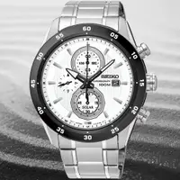 在飛比找PChome24h購物優惠-SEIKO 精工 Criteria系列 太陽能 計時腕錶 4