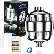 Arayuu 25 Stage Shower Filter for Hard Water - High Output Revitalizing Shower Filter with Replaceable Multi-Stage Filter Cartridge to Remove Chlorine,Heavy Metal (25 Stage Shower Filter 1Set)