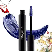 VERONNI Waterproof Blue Mascara, Lengthening Mascara,Long-lasting Lifts and Extends Lash Length, Clump Resistant, Non-smudge Eyelash Extension Curl Mascara Makeup (03-Blue)