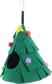 Levemolo Hanging Hamster Hammock Christmas Tree Shape Pet House Breathable Comfortable Nest for Pets for Hamsters Hedgehogs Squirrels More
