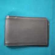 LODIS ONIX L721 Black Smooth Leather Long Wallet 10.25" Open 3701