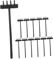 Kisangel 12Pcs Mini Sand Rake Set Gardening Tools for Zen Garden Sand Art Beach Play Sandcastle Building Family Activity for Parent Bonding