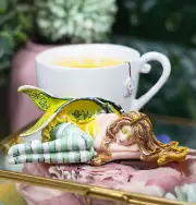 Ebros Amy Brown Fantasy Soothing Chamomile In Tea Cup Sleeping Fairy Figurine