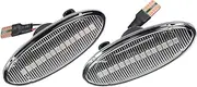Turn Signal Lights for Nissan for Qashqai J10 for X-Trail T31 for Cube for Juke for Leaf for Micra K13 2PCS Side Marker Lights Dynamic LED Turn Signal Light Turn Signal Lights(Crystal Style)