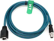High Speed Ethernet Network Cable for Cognex Basler Datalogic Keyence Sick Baumer Microscan Sensor Reader, M12 8 Pin X-Coded Male to RJ45 Female 8M