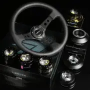 NRG 180H HUB+BLACK CHROME GEN 2.5 QUICK RELEASE+3"DEEP DISH STEERING WHEEL BLACK (for: Porsche)