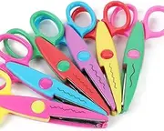 Decorative Paper Edge Scissor Set –5'' Colorful Paper Edger Scissors Great for Kids, Teachers, Crafts, Scrapbooking, DIY Projects and Kids Crafts, Set of 6 (5inch)