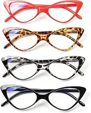 Reading Glasses for Women - Cat Eye Blue Light Blocking Readers for Women - Flexible Spring Hinge - Anti Glare UV