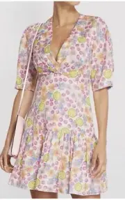 Sandro París Smiley Dress Size 34 Multicolored