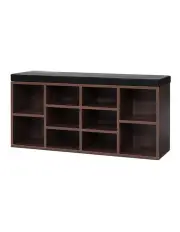 Artiss Shoe Rack Cabinet 10 Cubes Walnut
