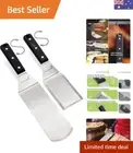 Grill Spatula Set - Long Metal Spatula Spatula - Griddle Scraper and Pancake ...