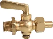 SKXMOD 1/4" 3/8" 1/2" BSP M14 M16 M20 Male Female Brass Fixed Straight Petcock Tap Swtich Valve for Marine Boiler Pressure Gauge(3l4 BSP Male)
