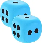 HONITANO 2Pcs Jumbo Eva Dice Soft Dice for Classroom Games Parties Educational Activities Lightweight Easy to Grip