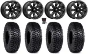 MSA Bounty 15" Wheels Black 30" Intersect Tires Sportsman RZR Ranger