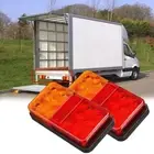 2x 10 LED Tail Lights Stop Indicator Reverse Lamp 12V Trailer Truck Ute Light