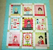 1 Cute "Fab'Friend'zy Cotton Quilting Crafting Sewing Fabric Panel