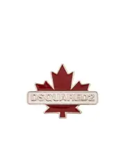Dsquared2 Logo Engraved Leaf Shape Brooche One size Yellow