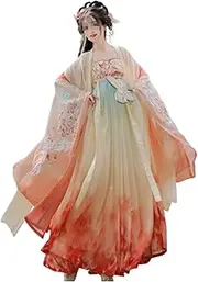 [IDZNFNFX] Tang Suit Women Clothes Ancient Chinese Style Retro Traditional Costume Dress Performance Dress,S=152~160cm