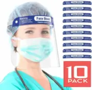 Safety Full Face Shield Reusable FaceShield Clear Washable Face Anti-Splash 10