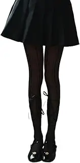 [Generic] Women Tights Patterned Fishnets Sheer Ribbon Bow Tie Pantyhose Vintage Gothic Stockings