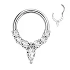 Hinged Segment Ring Septum Clicker Cartilage Hoop Nose Piercing Surgical Steel