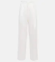 [Chloe] Chloé Mid-rise straight linen pants AU 6 white