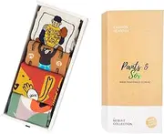 [pants & sox] Bears Paint Cartoon Crew Socks Gift Box