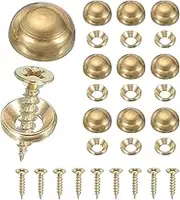 uxcell Brass Decorative Screws with Caps, Mirror Screw Self Tapping Screws Decorative Cover - Fitting for(Furniture Fixing- Wall Hangings - Wood Handcrafted) 13mm & 10 Pack & Yellow