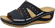 [Lausiuoe] Orthopedic Sandals For Women Elegant Comfortable Dressy Casual Summer Arch Support Orthotic Slides Walking Shoes