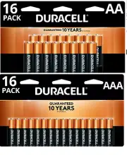 Duracell Coppertop AAA & AA Alkaline Batteries, Pack Of 16 each / TOTAL 32