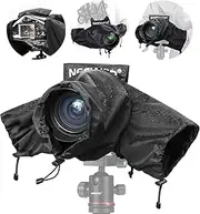 [NEEWER] Camera Rain Cover, Small Size Durable Nylon Raincoat Compatible with Sony A7 A9 Canon 7D 5D Nikon D750 D850 Cameras and Lenses Within ⌀200mm, with Sleeves, Drawstrings, Viewing Window, PB003