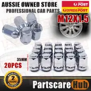 20PC 12x1.5 Chrome Wheel Nut For Holden Commodore VL VN VR VT VX VY VZ MagSteel