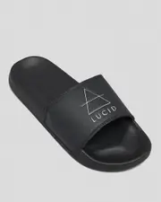 [Lucid] Lucid Men's Geomet Sandalss in Black/White Size 6 6 Black/White