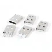 5 Pcs USB 2.0 A Type Male PCB Mount Port Jack Socket Repair Parts