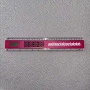 New ASSC Anti Social Social Club Pink Ruler Calculator FW21 5507