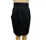 NWT Tibi new york black pinstripe pencil skirt wool blend