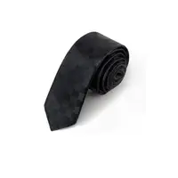 在飛比找momo購物網優惠-【拉福】格紋6cm窄版領帶手打領帶(黑色)