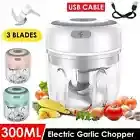 Wireless Electric Garlic Grinder Food Chopper Vegetable Blender Cut Crusher USB