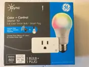 Cync WiFi Enabled Full-Color LED A19 Smart Light Bulb + Smart Plug Control Kit