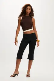[Cotton On Women] Cotton On Women - Cece Capri Pant - Black 12 BLACK