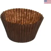 Brown Paper Cupcake Liners - - Fluted Cupcake Holder Cups for Baking Muffins,...