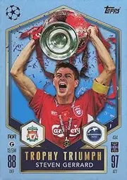 Match Attax 2024 2025 Steven Gerrard Trophy Triumph Trading Card