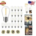 Shatterproof 50 Pack Energy-Efficient S14 LED Bulbs - Dimmable Warm White