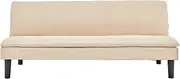 New Sarantino 3 Seater Modular Linen Fabric Sofa Bed Couch Futon Suite - Beige
