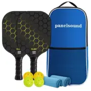 Pickleball Paddle Racket Set of 2 Rackets and 4 Pickle-Ball