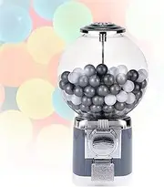 Candy Gumball Vending Machine Big Bubble Gumball Machine, Countertop Ball Bulk Vending Machine, Classic Gumball Pinballs Capsule Toys,Grey